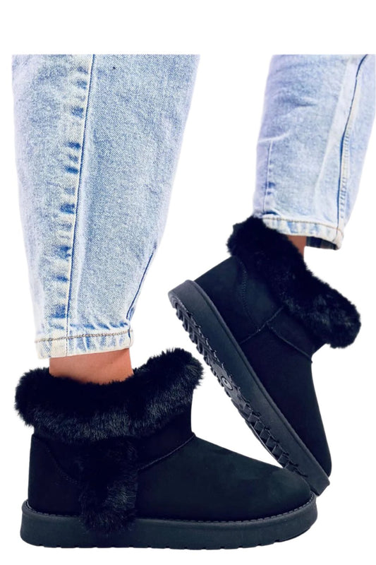 TEEK - Black Plush Seam Snow Lounge Boots SHOES TEEK MH   