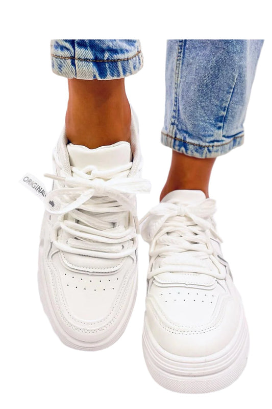 TEEK - Original Classic All White Laced Sport Shoes SHOES TEEK MH   