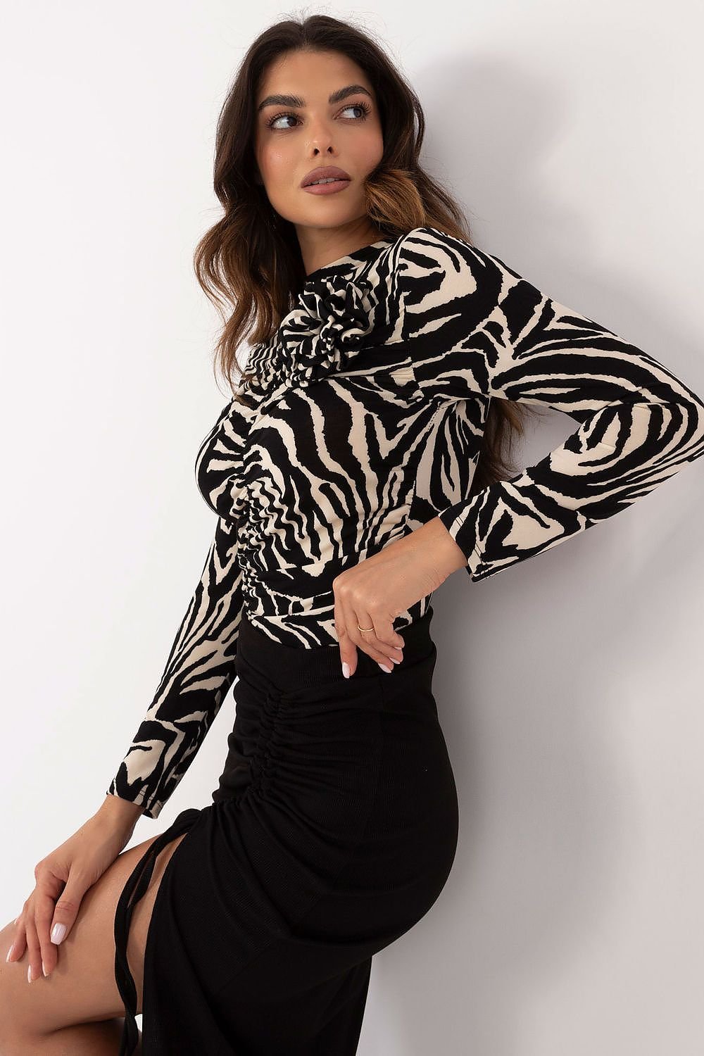 TEEK - Safari Patterned Full Cover Blouse TOPS TEEK MH   