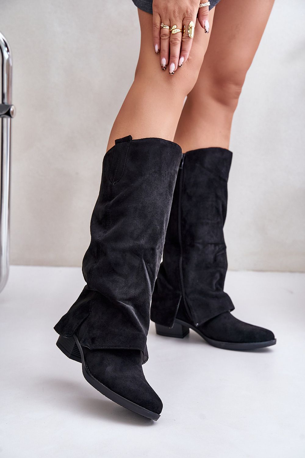 TEEK - Suede Heel boots SHOES TEEK MH black 6 