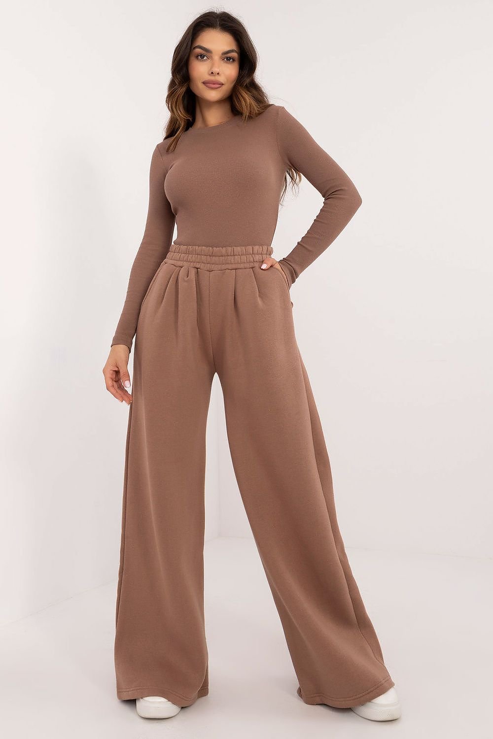 TEEK - 2pc Loose Legged Pockets Leisure Set SET TEEK MH brown One Size 