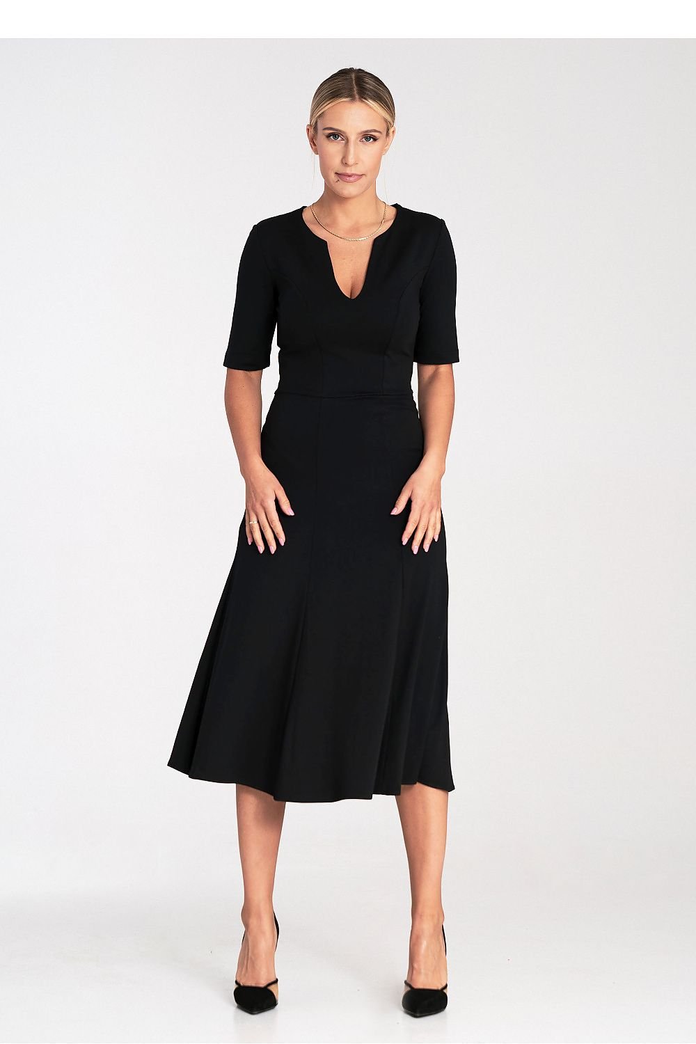 TEEK - Three Quarter Sleeve Dress DRESS TEEK MH black S 