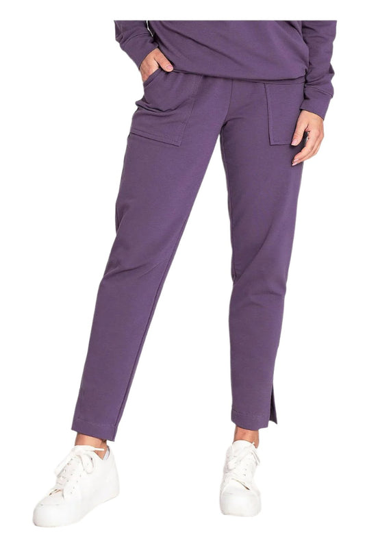 TEEK - Ankle Stop Pocketed Classic Tracksuit Sweatpants PANTS TEEK MH violet S 