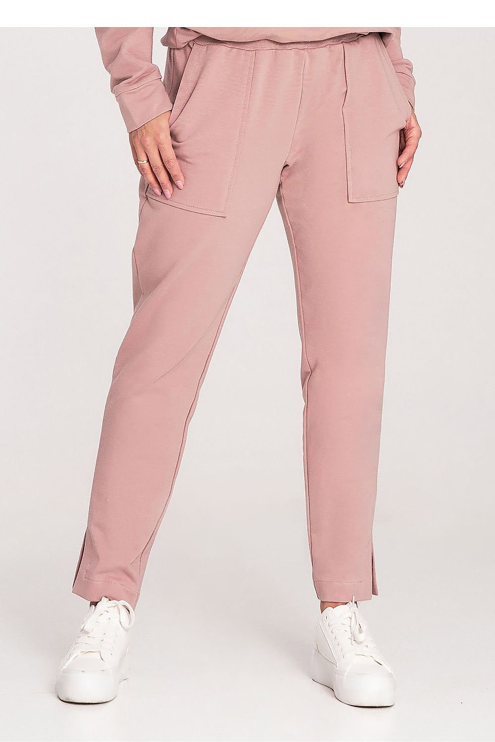 TEEK - Ankle Stop Pocketed Classic Tracksuit Sweatpants PANTS TEEK MH pink S 