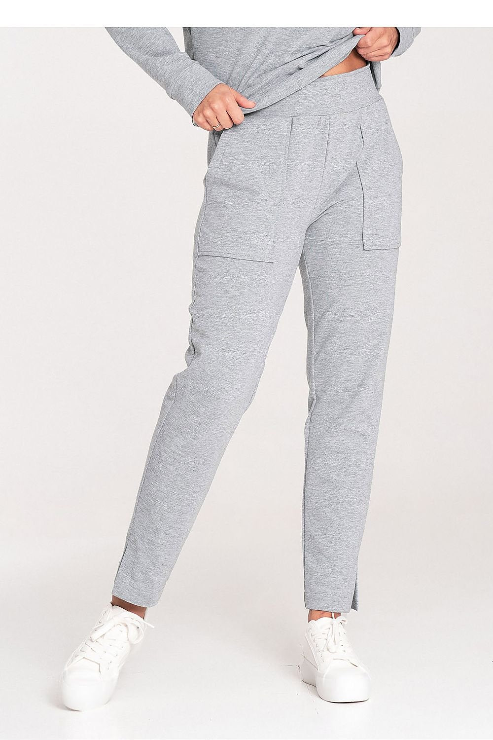 TEEK - Ankle Stop Pocketed Classic Tracksuit Sweatpants PANTS TEEK MH grey S 