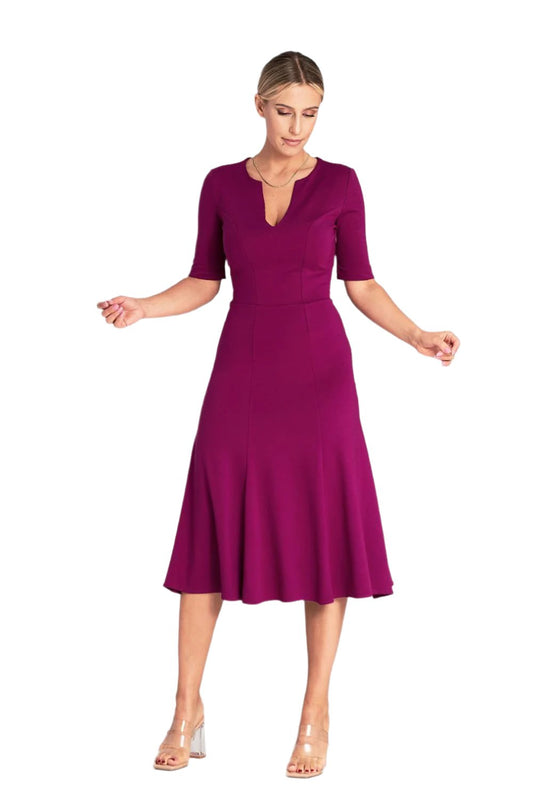 TEEK - Three Quarter Sleeve Dress DRESS TEEK MH violet S 