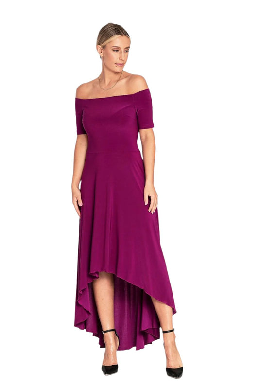 TEEK - Off-Shoulder Back Lengthy Evening Dress DRESS TEEK MH violet S 