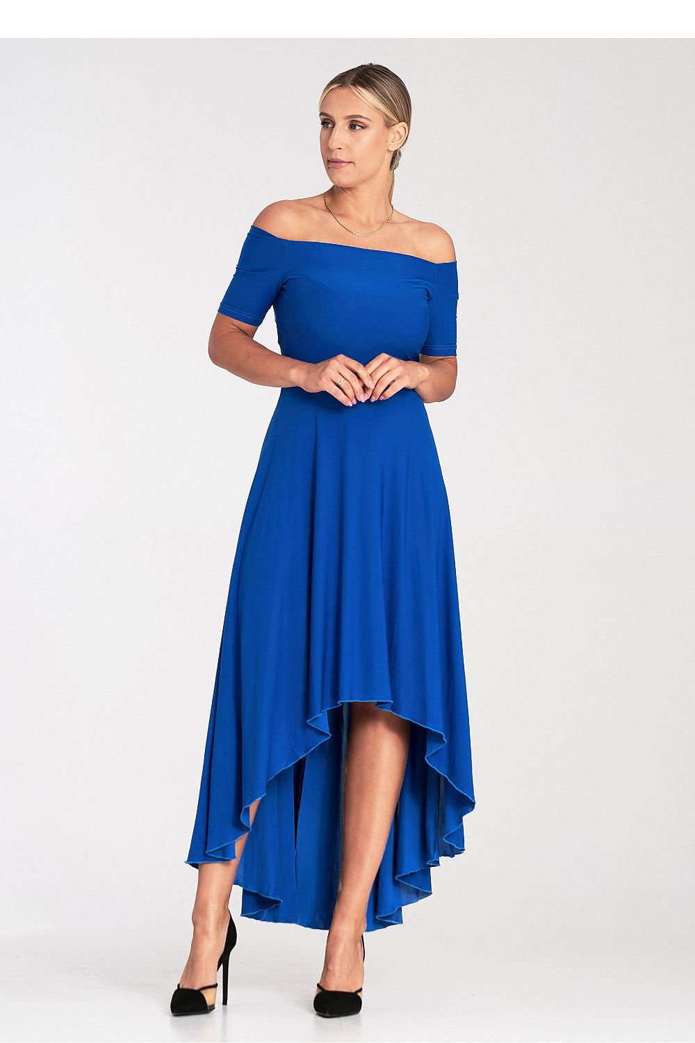 TEEK - Off-Shoulder Back Lengthy Evening Dress DRESS TEEK MH blue S 