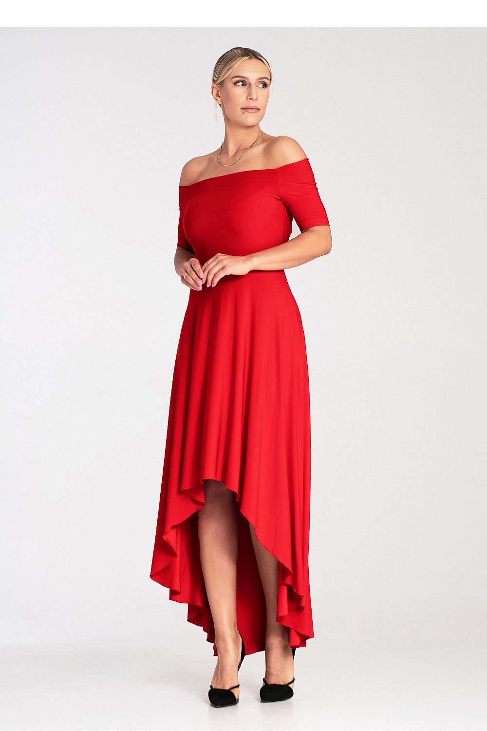 TEEK - Off-Shoulder Back Lengthy Evening Dress DRESS TEEK MH red S 