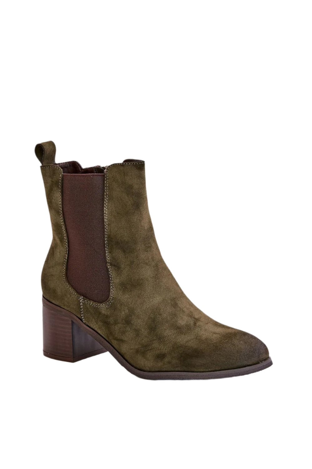 TEEK - Green Suede Heel Flex Ankle Boots SHOES TEEK MH   