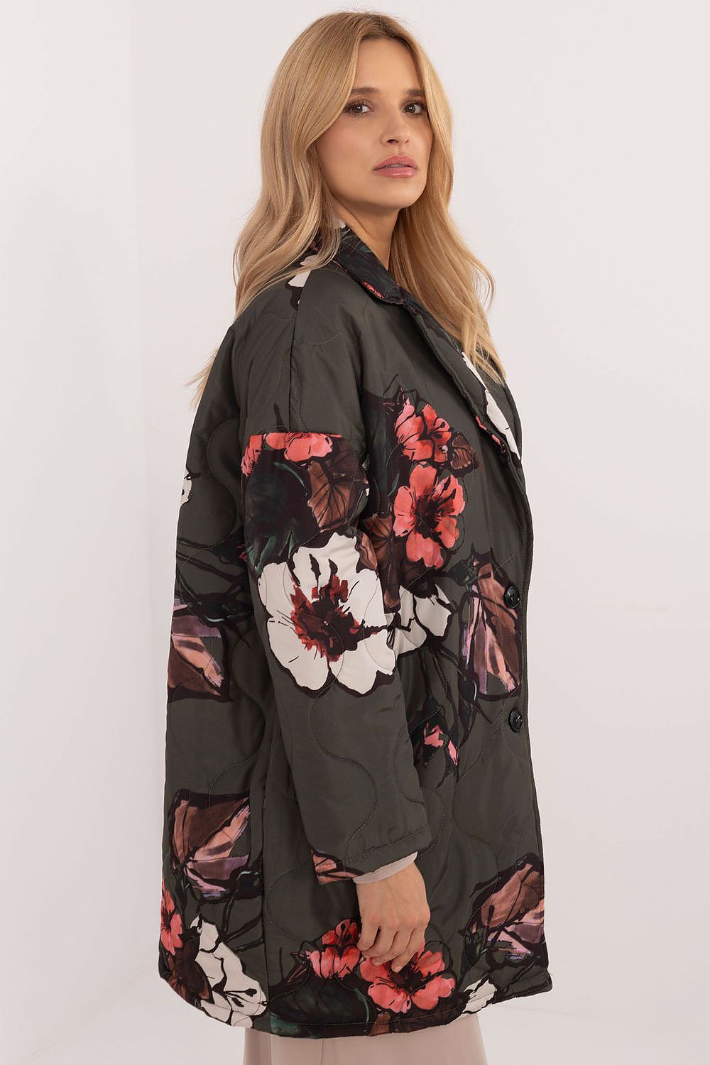 TEEK - Floral Buttoned Quilt Coat COAT TEEK MH   