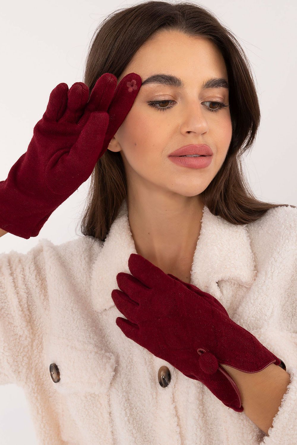 TEEK - Flowers Finger Notched Button Gloves GLOVES TEEK MH   