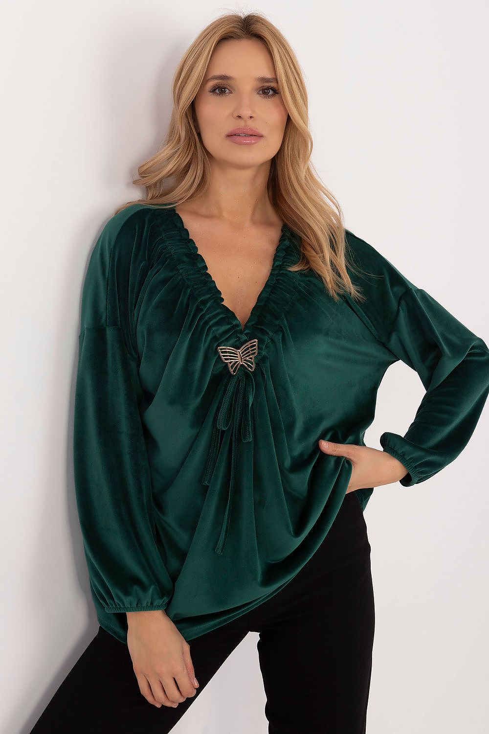 TEEK - Detachable Butterfly Long Sleeve Blouse TOPS TEEK MH green One Size 