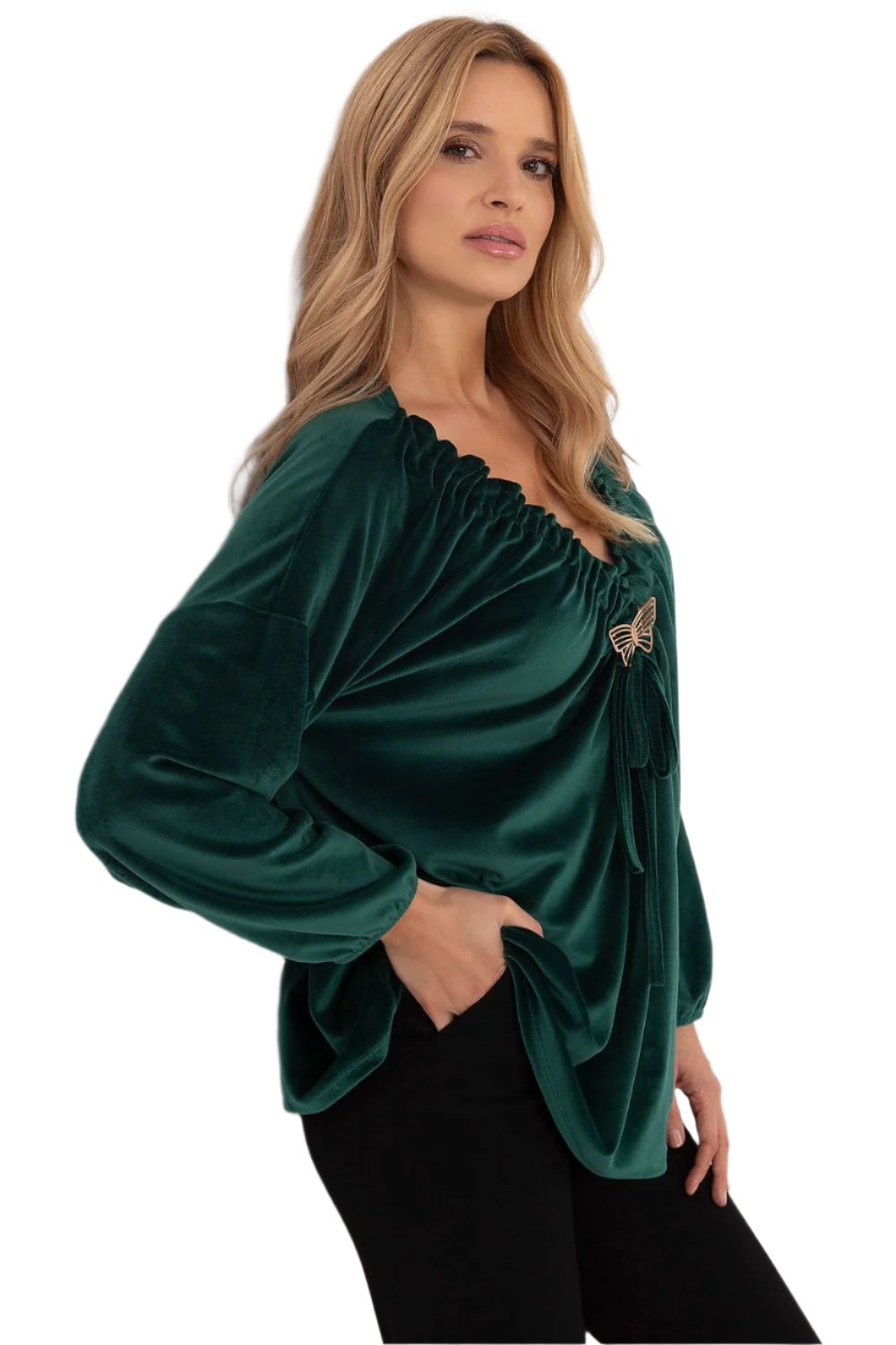 TEEK - Detachable Butterfly Long Sleeve Blouse TOPS TEEK MH   