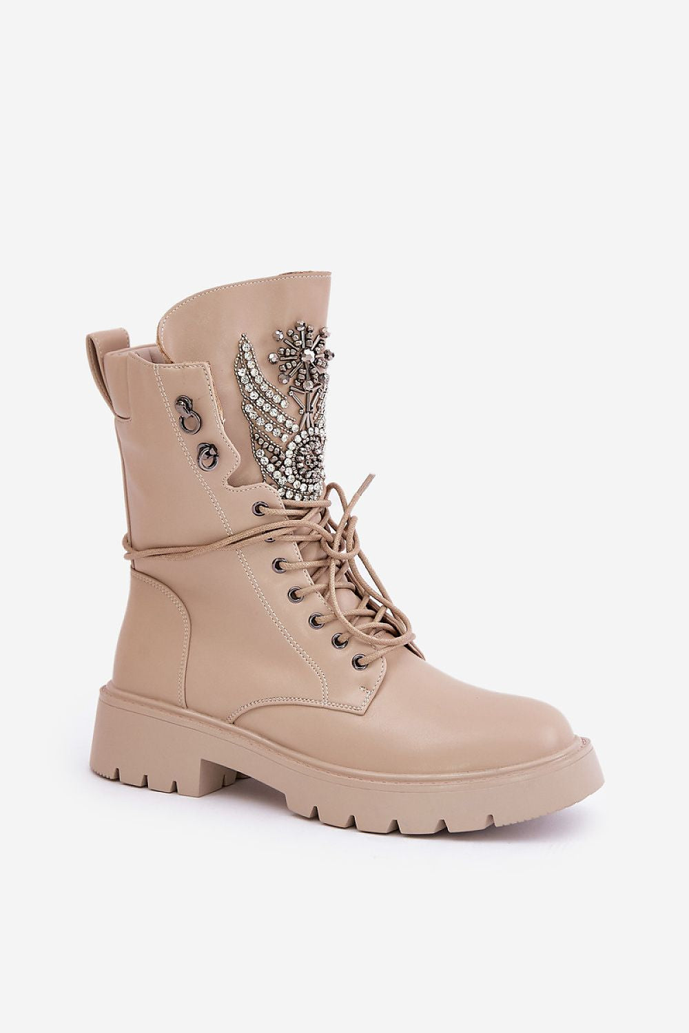 TEEK - Bejeweled Tougue Laced Boots SHOES TEEK MH   