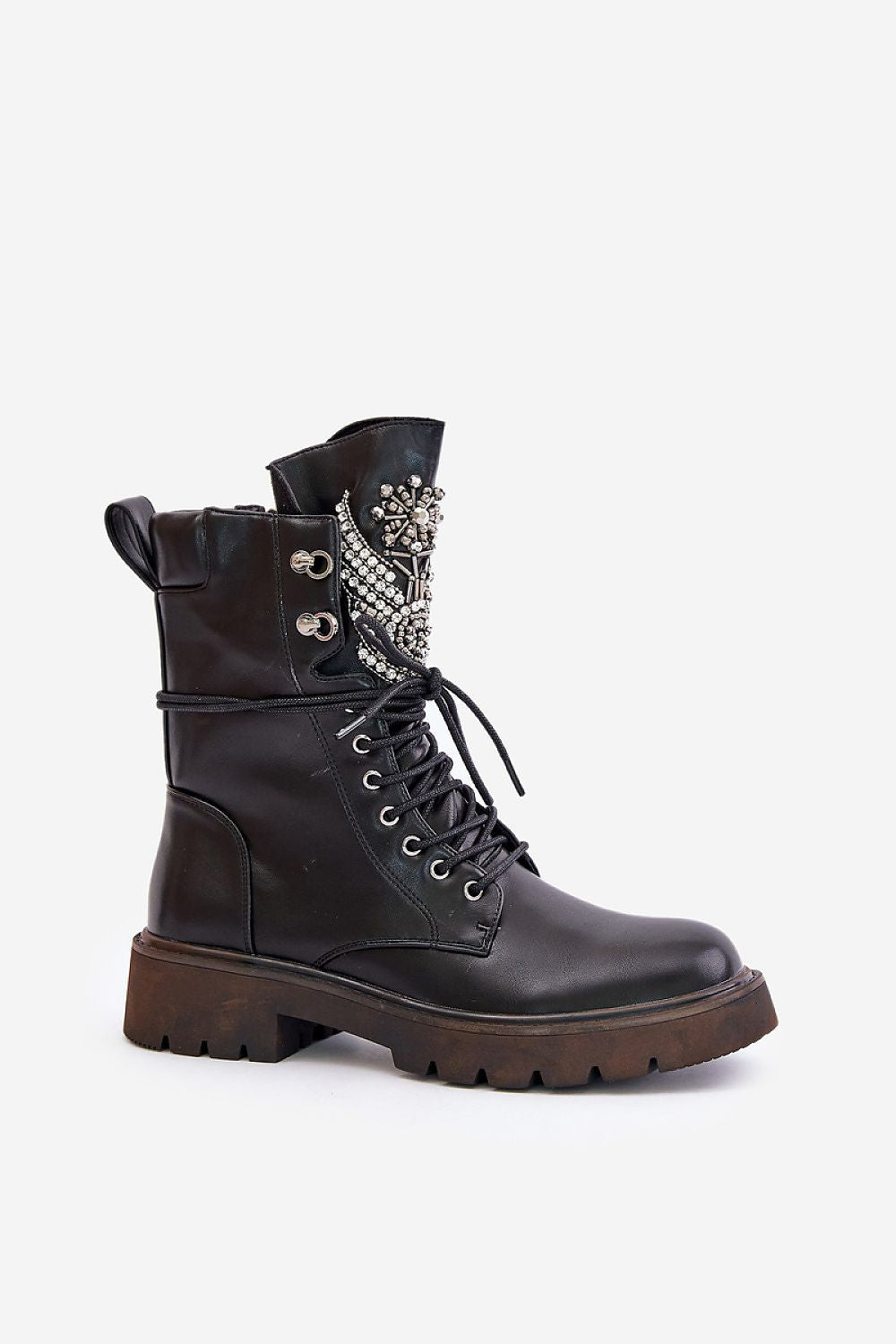 TEEK - Bejeweled Tougue Laced Boots SHOES TEEK MH   