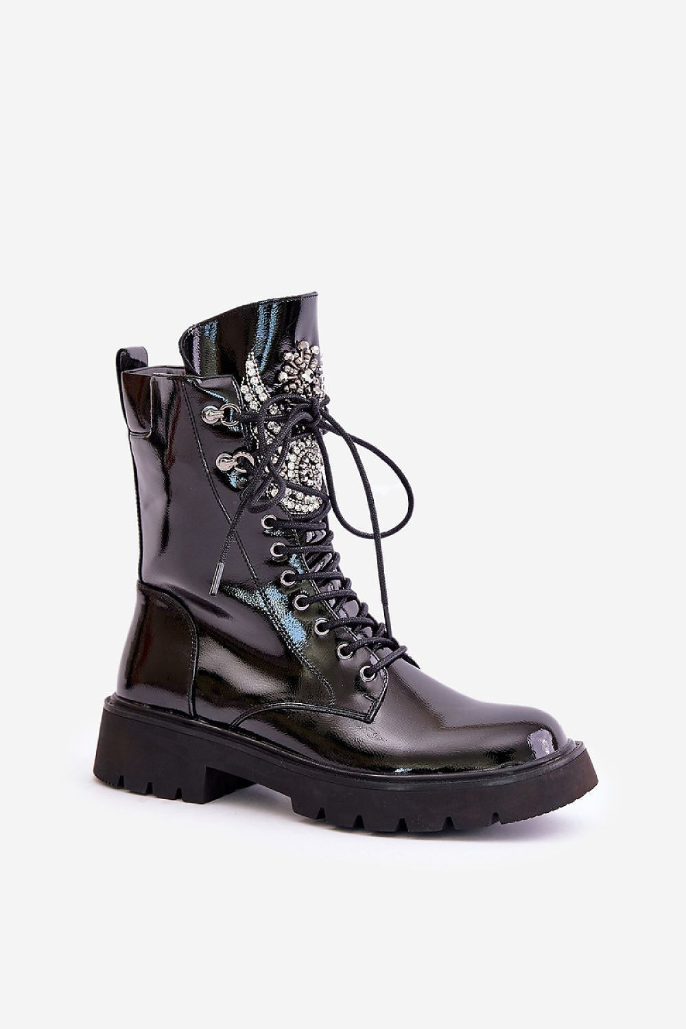 TEEK - Bejeweled Tougue Laced Boots SHOES TEEK MH   