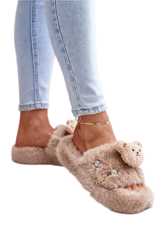 TEEK - Bear Head Slippers SHOES TEEK MH beige 6.5 