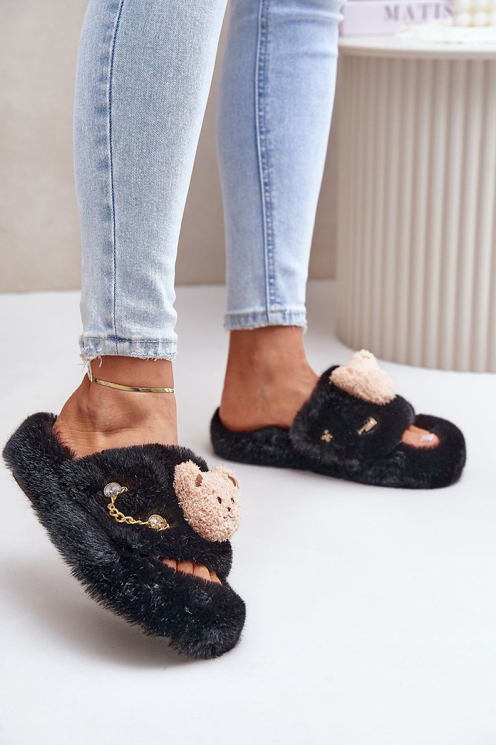 TEEK - Bear Head Slippers SHOES TEEK MH black 6.5 