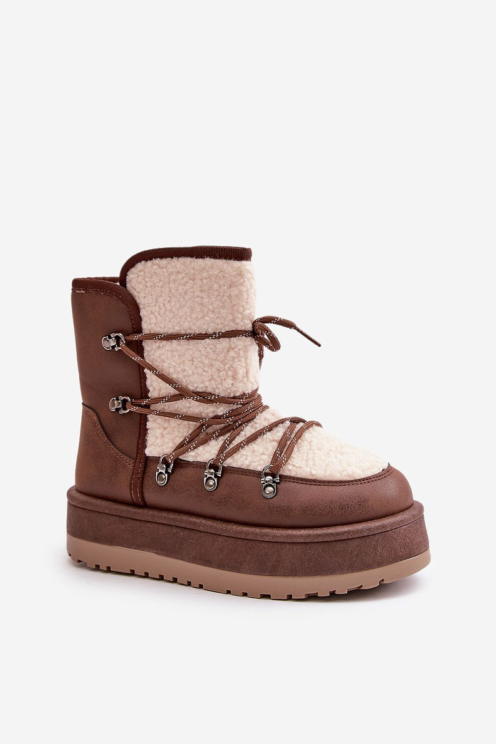 TEEK - Cocoa Canoe Laced Furry Snow Boots SHOES TEEK MH   