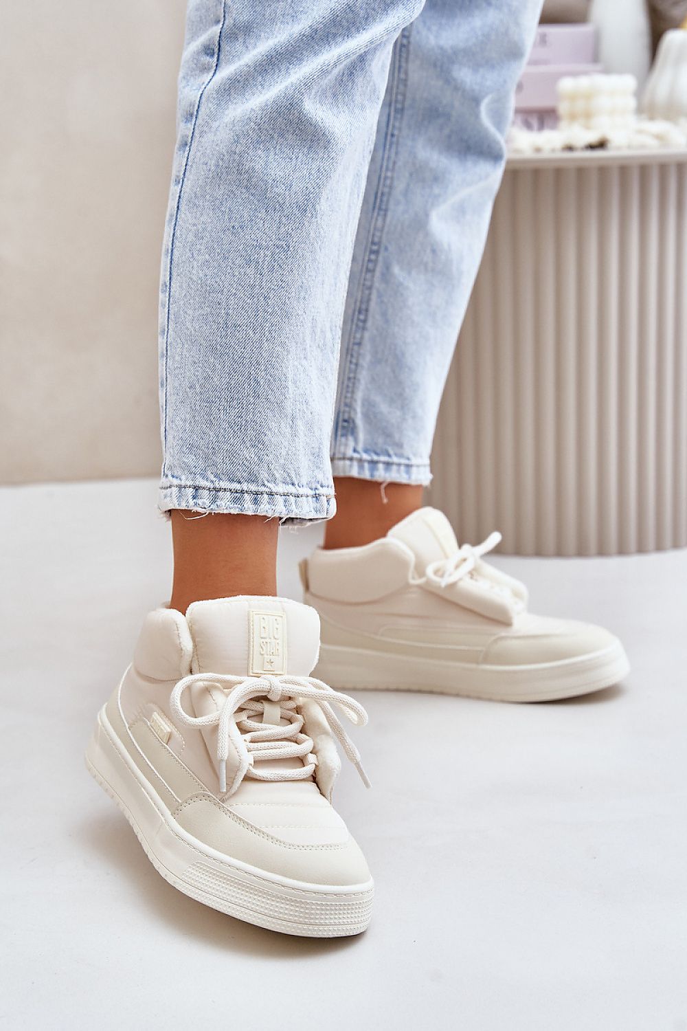 TEEK - White Laced Bee Sting Sneakers SHOES TEEK MH   