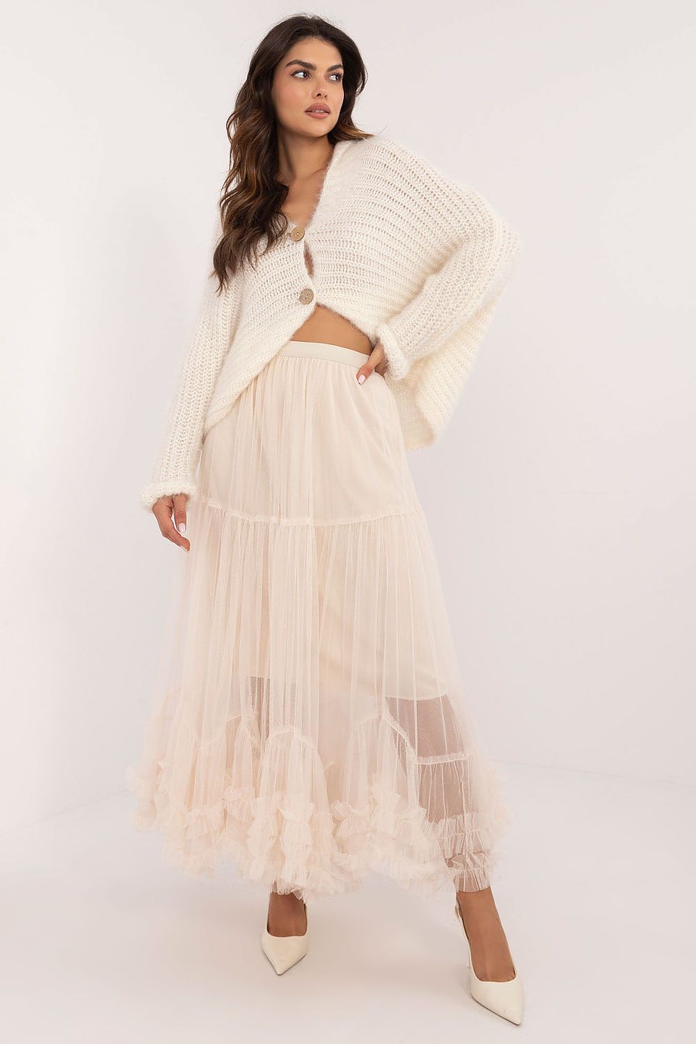 TEEK - Long Bottom Ruffle Tulle Skirt SKIRT TEEK MH   