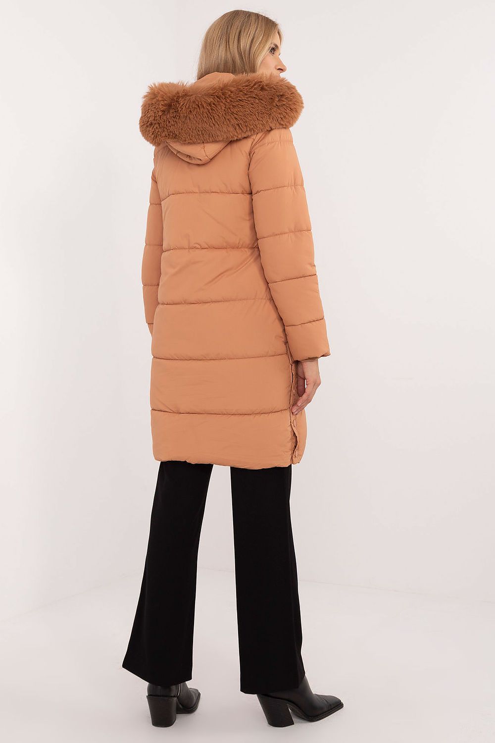 TEEK - Internal Plaid Quilted Fluff Hood Coat COAT TEEK MH   