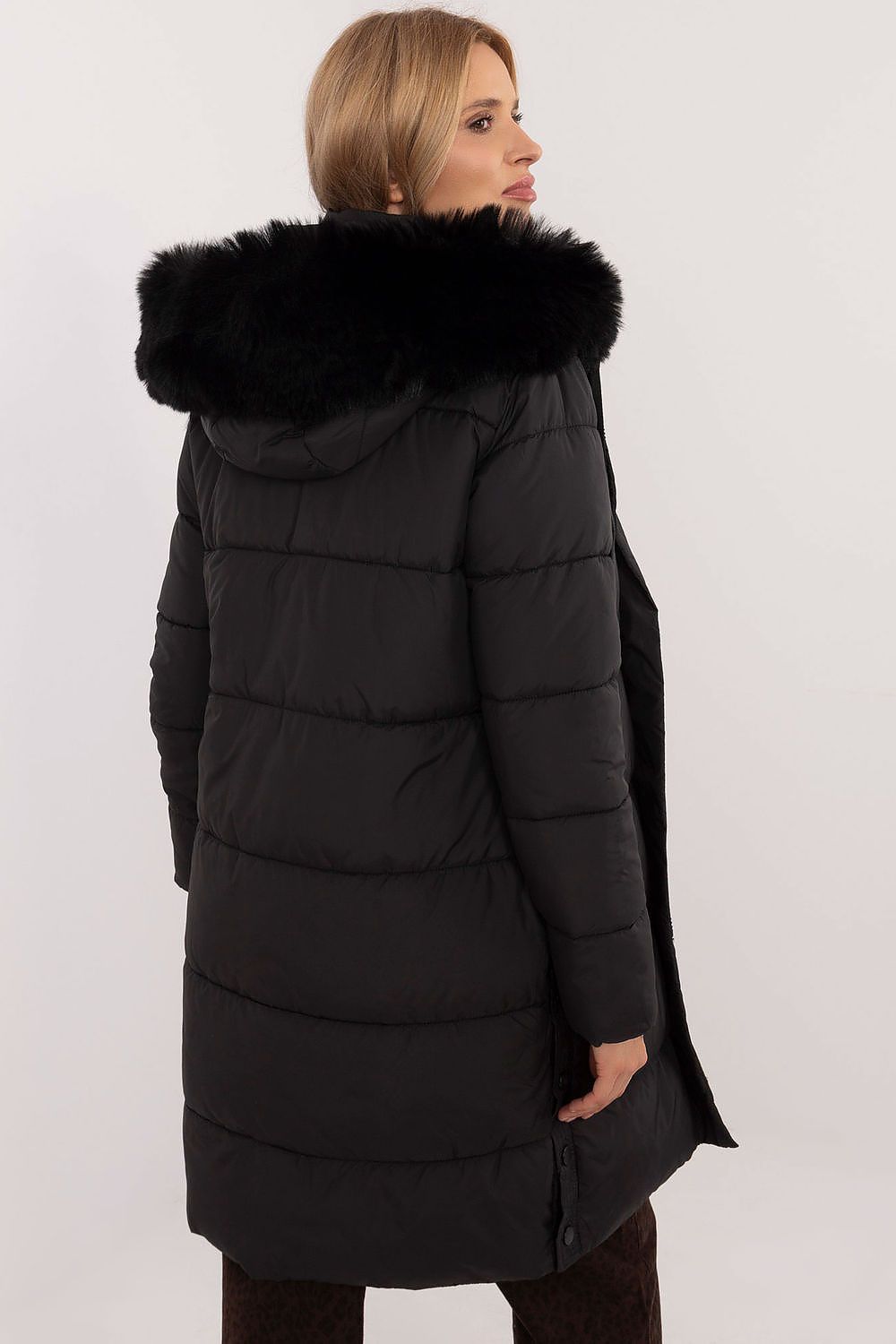 TEEK - Internal Plaid Quilted Fluff Hood Coat COAT TEEK MH   