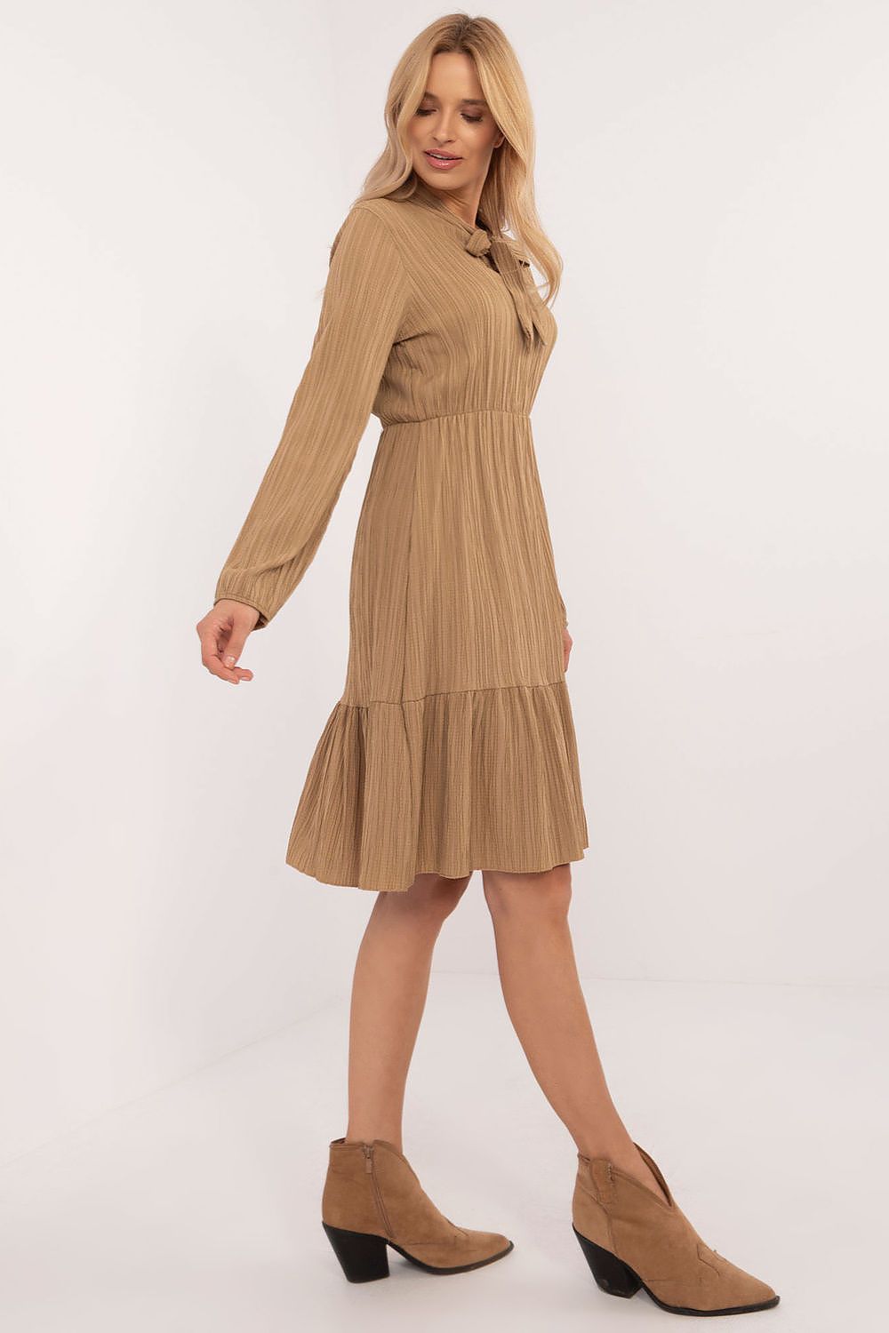 TEEK - Neck Tied Knee-Length Day Dress DRESS TEEK MH   