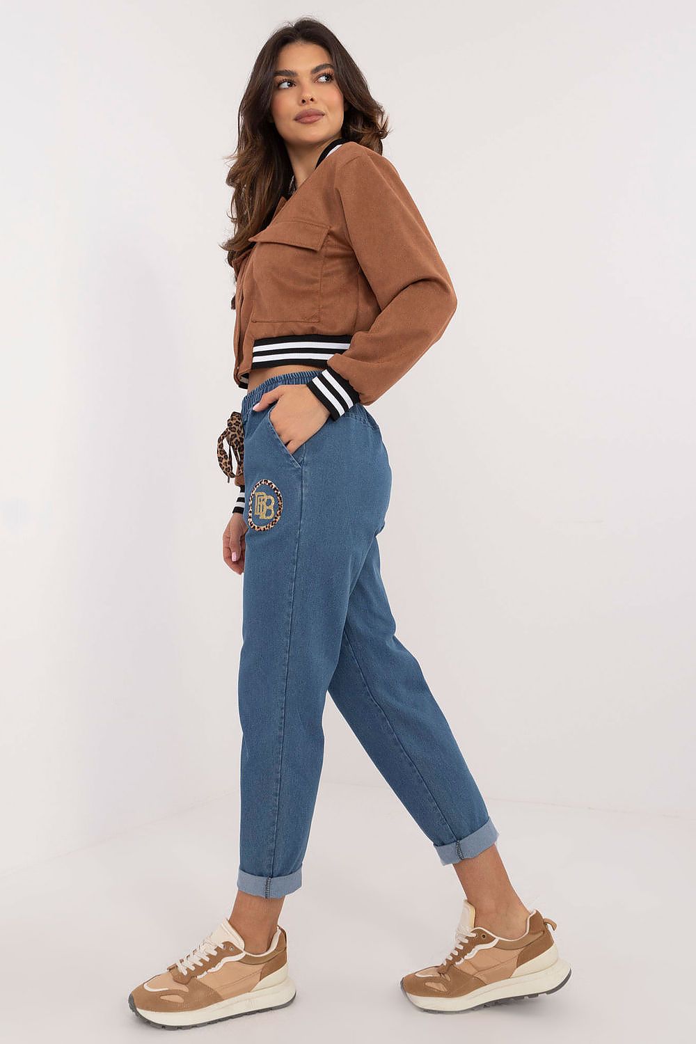 TEEK - Impressed Contrast Drawstring Jeans JEANS TEEK MH   