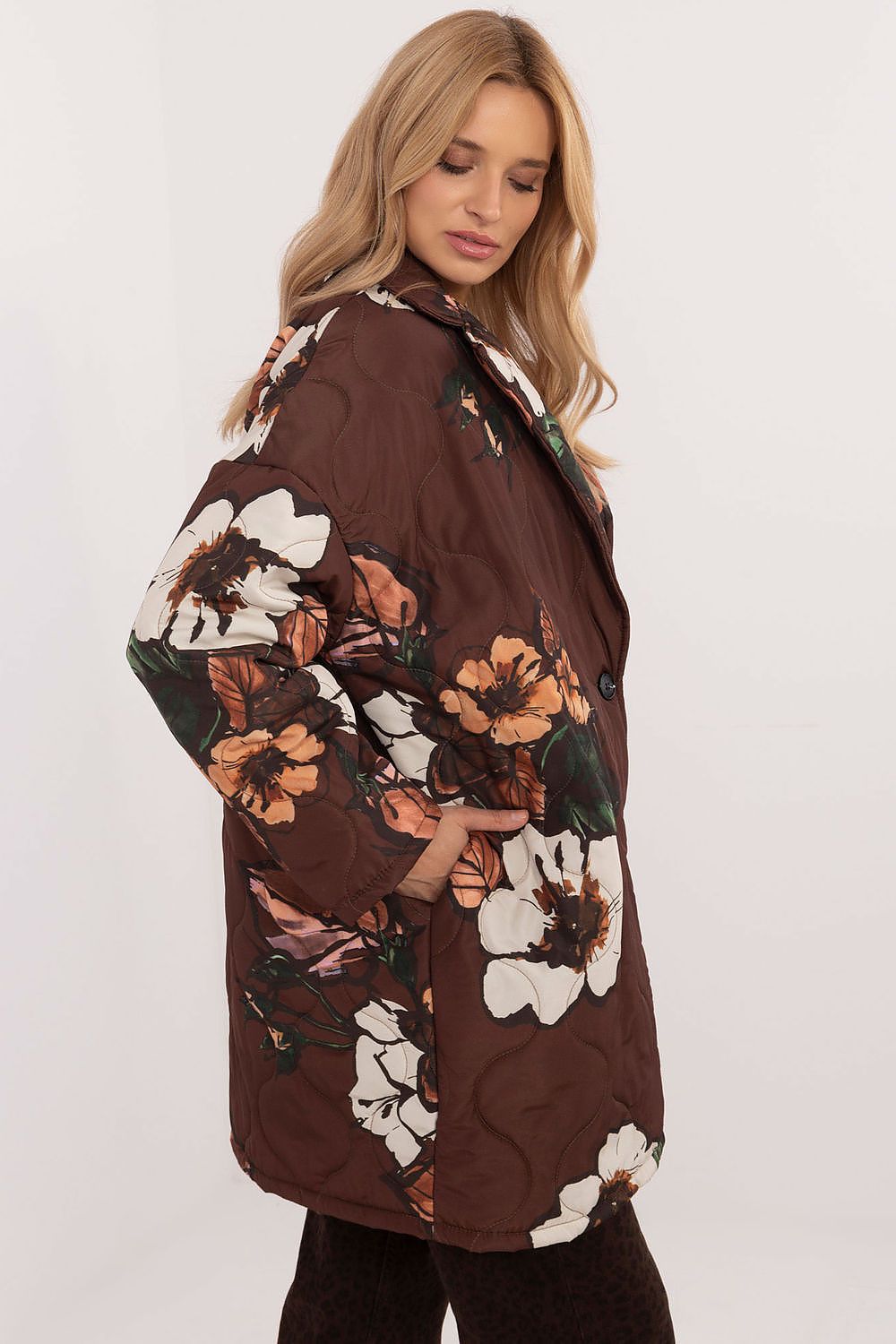 TEEK - Floral Buttoned Quilt Coat COAT TEEK MH   