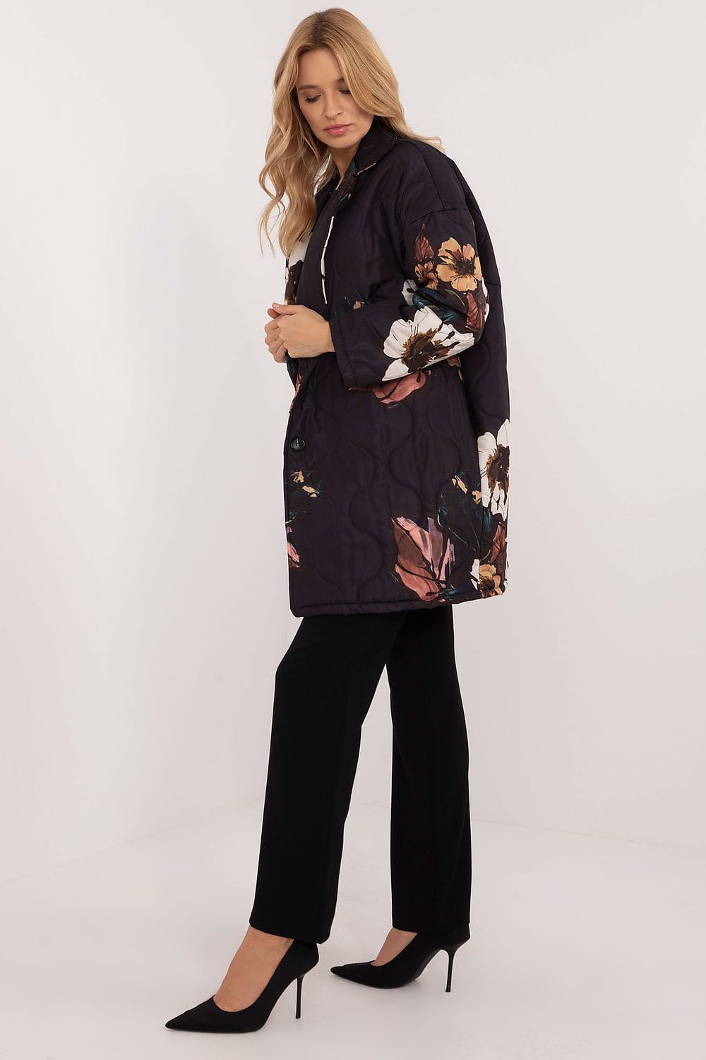 TEEK - Floral Buttoned Quilt Coat COAT TEEK MH   