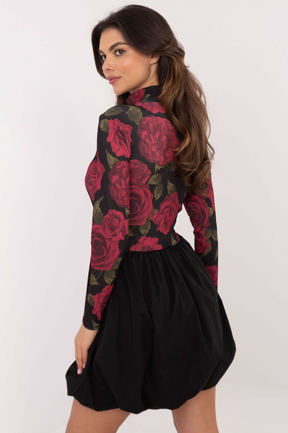 TEEK - Floral Half Turtleneck Top Dress DRESS TEEK MH   