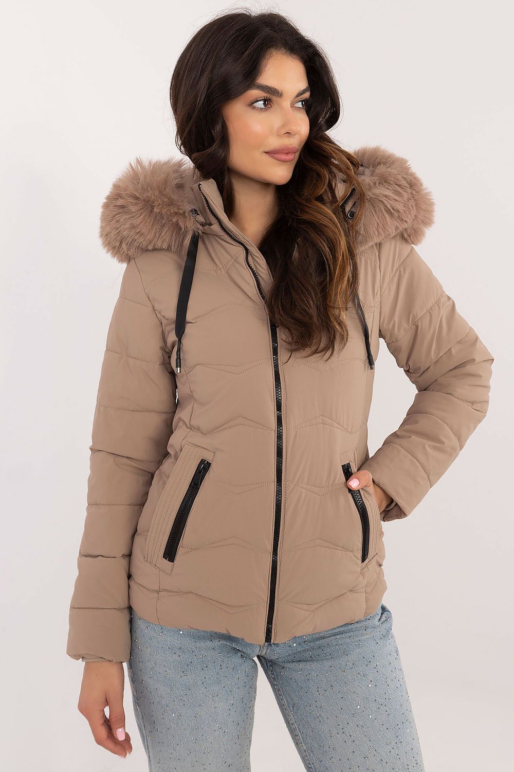 TEEK - Slim Thick Hip Cut Plush Hood Jacket JACKET TEEK MH beige S 