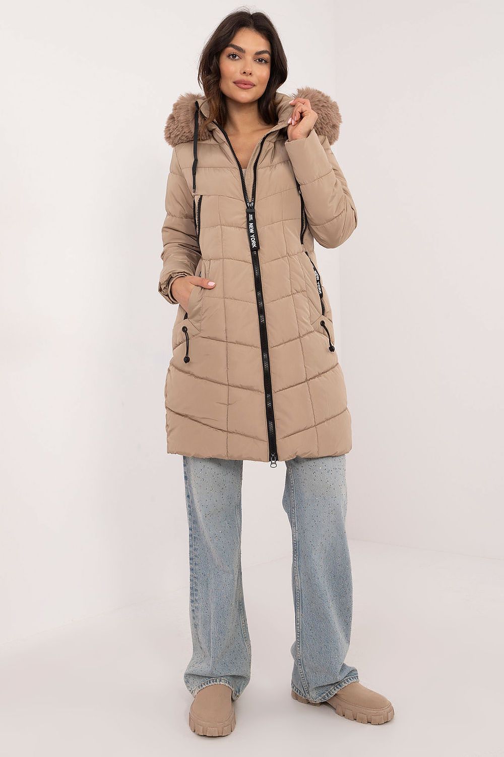 TEEK - NY Zippered Chest Expandable Side Plush Coat COAT TEEK MH   