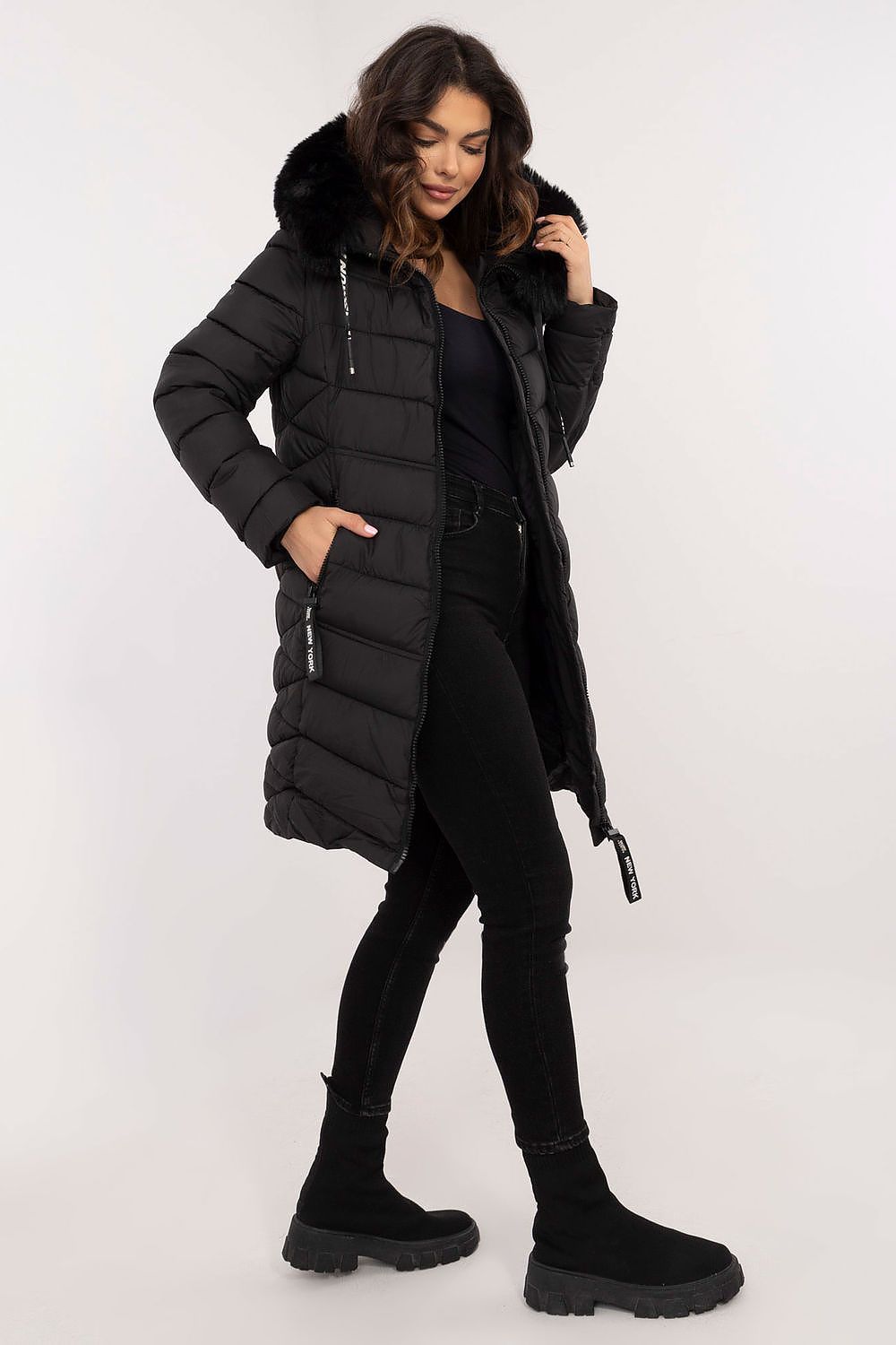 TEEK - Hooded Plush Silhouette Puff Coat COAT TEEK MH   