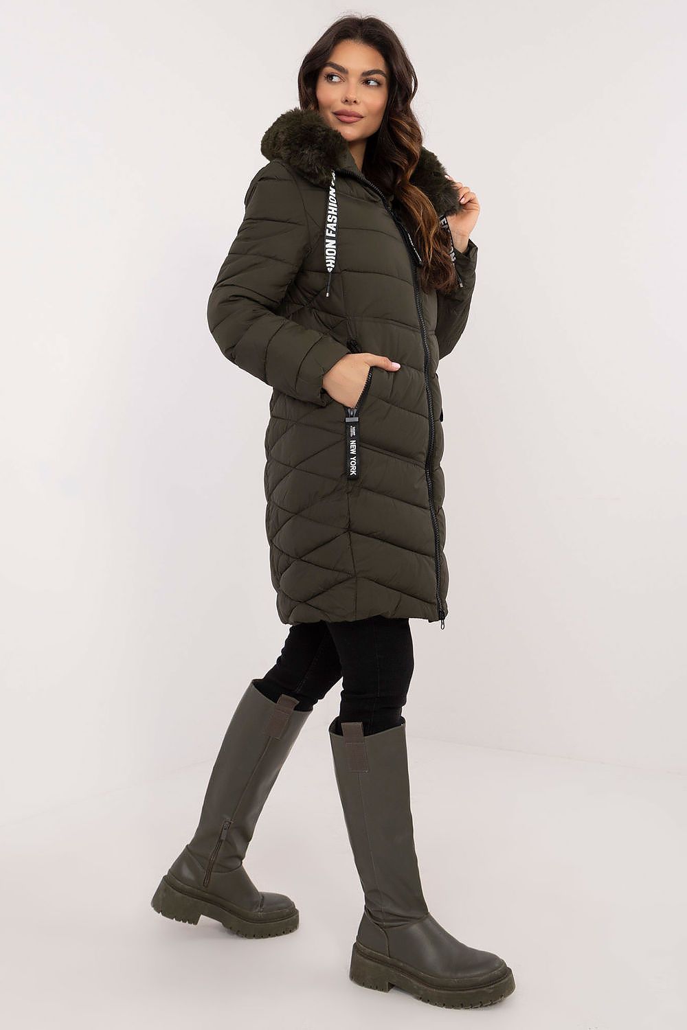 TEEK - Hooded Plush Silhouette Puff Coat COAT TEEK MH   