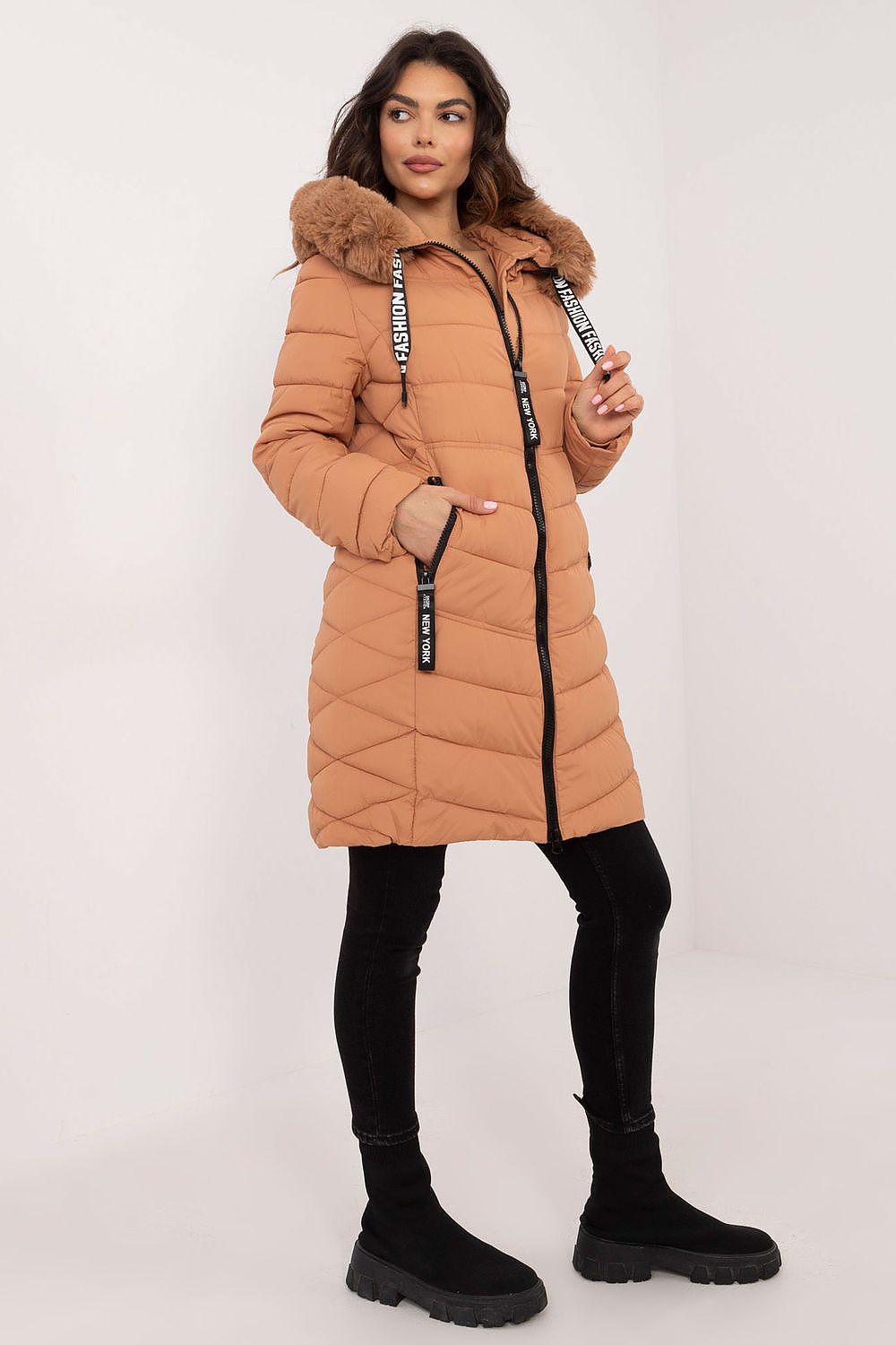 TEEK - Hooded Plush Silhouette Puff Coat COAT TEEK MH   