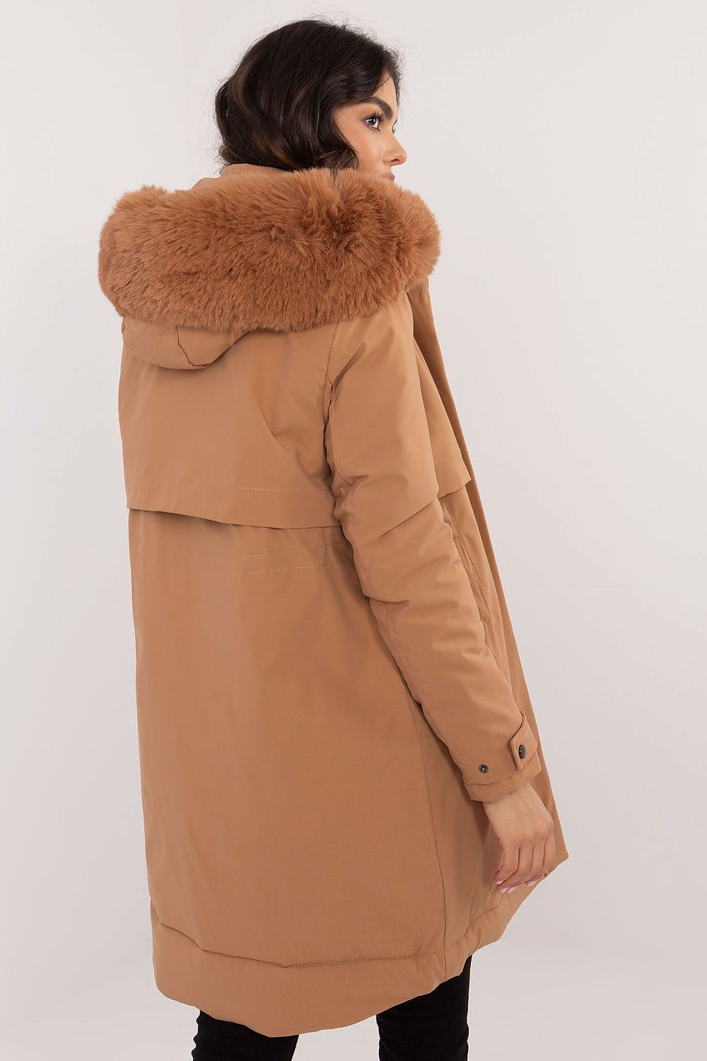 TEEK - Waist Pull Plush Hooded Coat COAT TEEK MH   