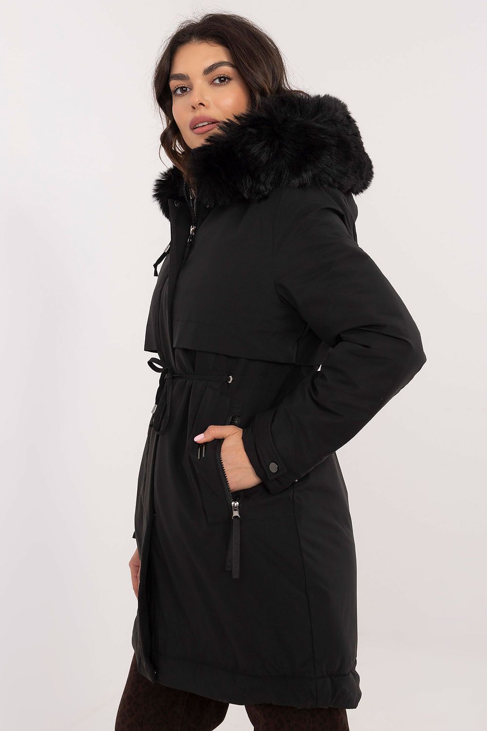 TEEK - Waist Pull Plush Hooded Coat COAT TEEK MH   