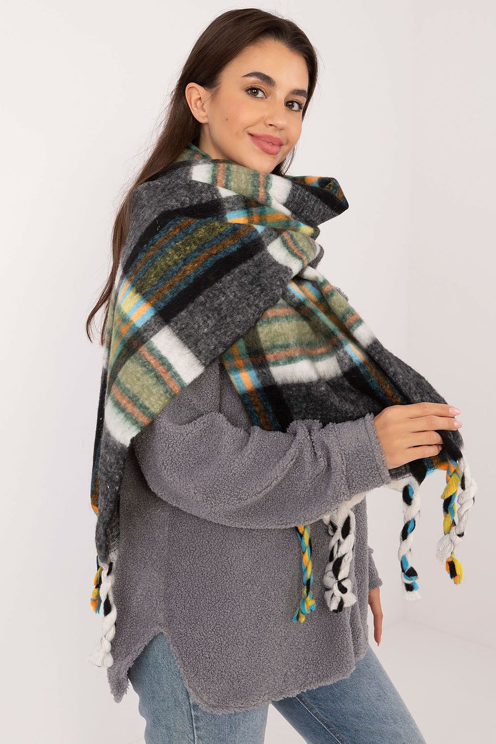 TEEK - Checkered Fringe Scarf SCARF TEEK MH   