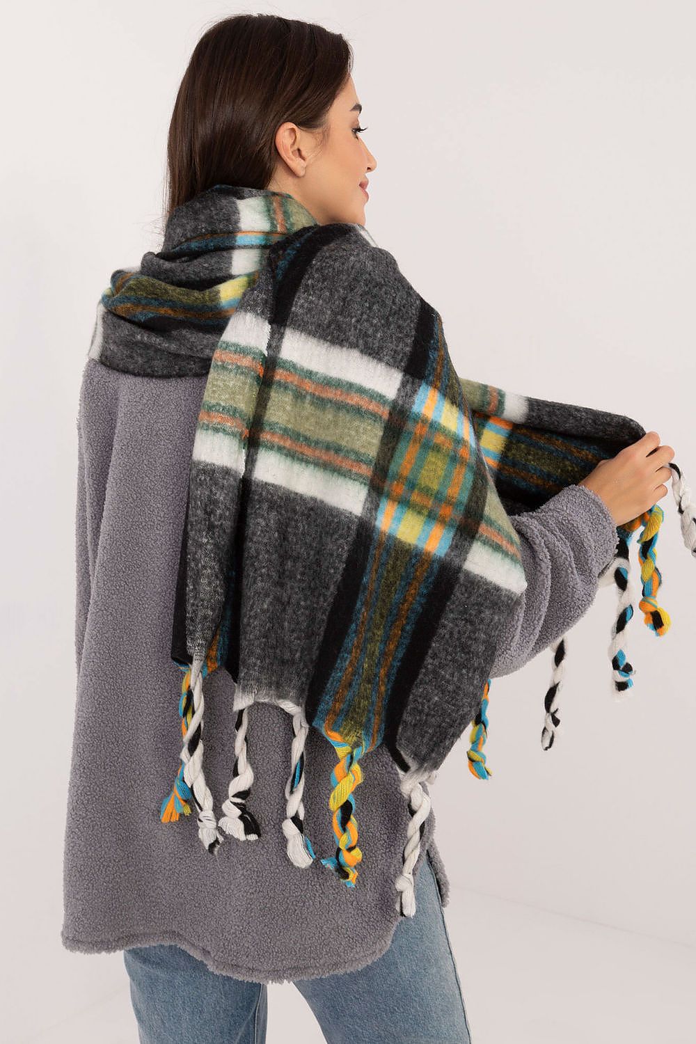 TEEK - Checkered Fringe Scarf SCARF TEEK MH   