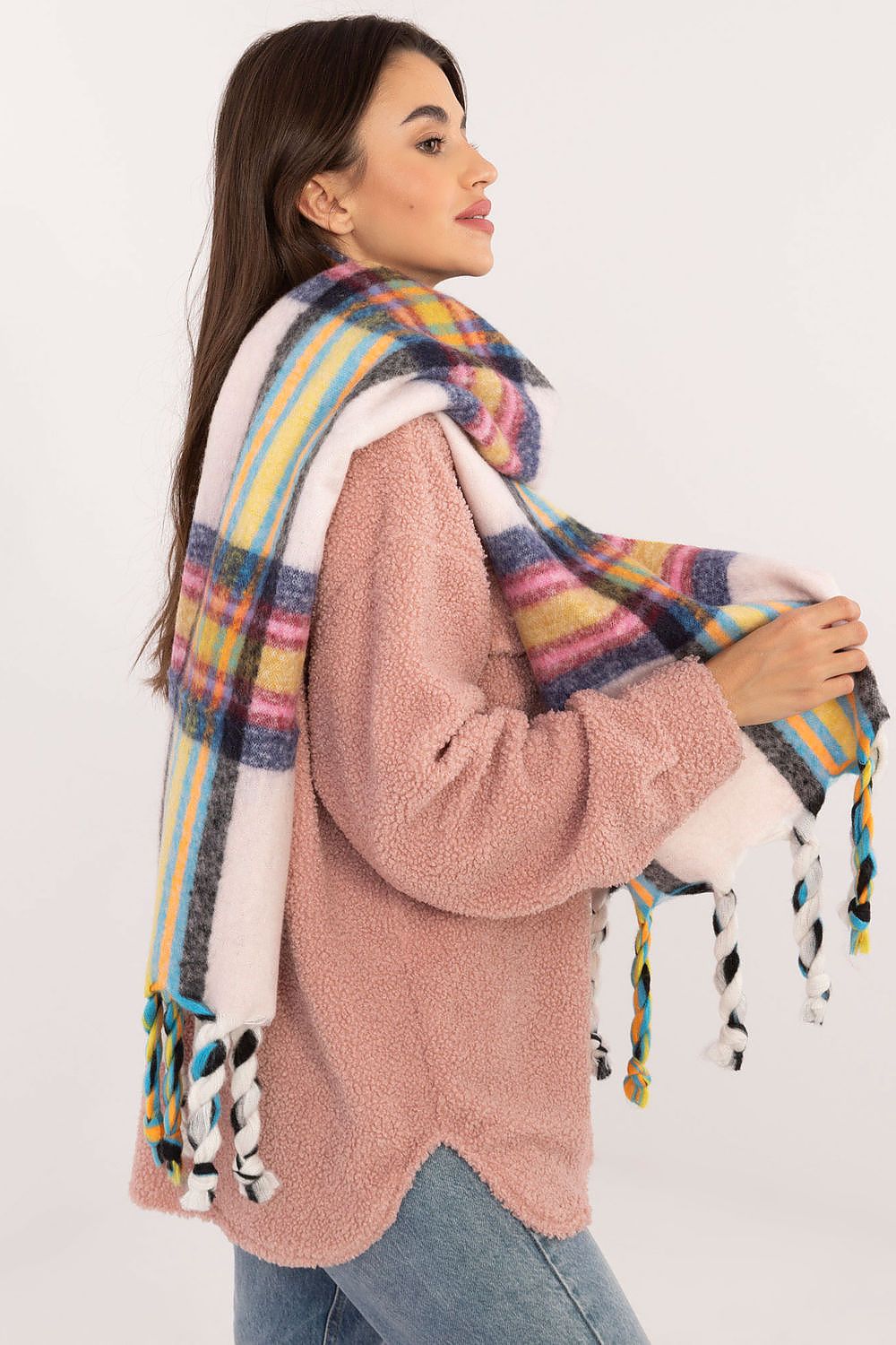 TEEK - Checkered Fringe Scarf SCARF TEEK MH   