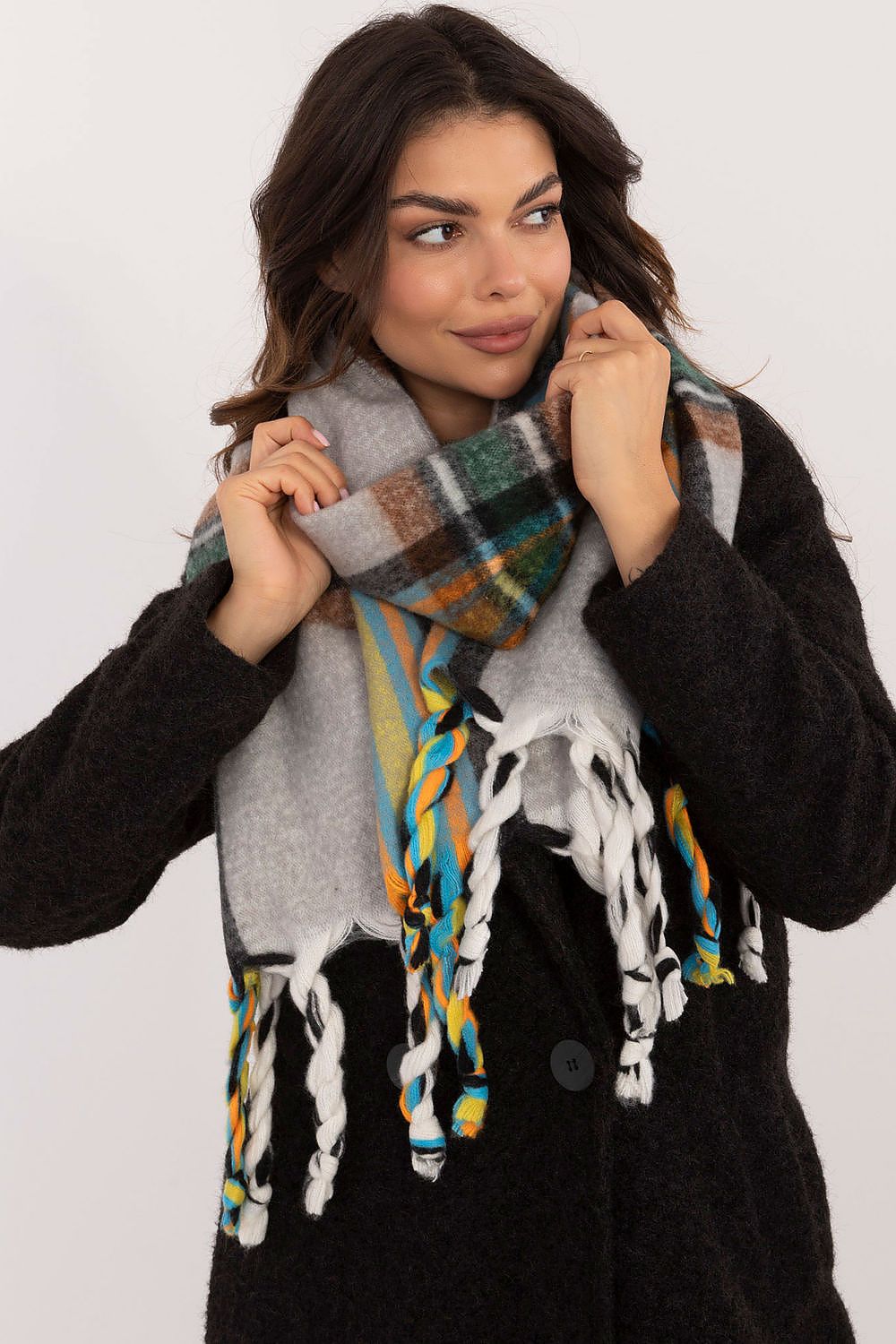 TEEK - Checkered Fringe Scarf SCARF TEEK MH   