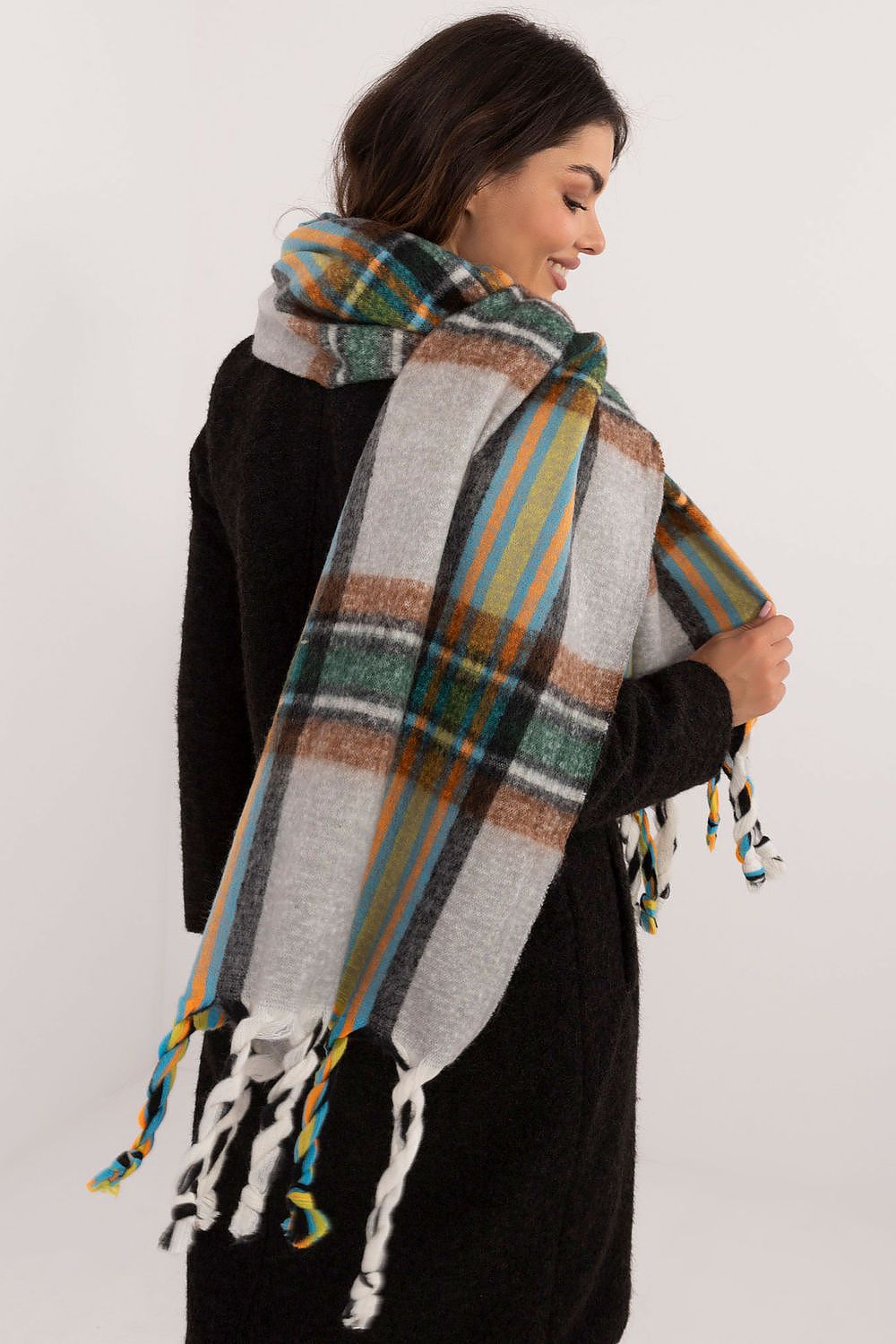 TEEK - Checkered Fringe Scarf SCARF TEEK MH   