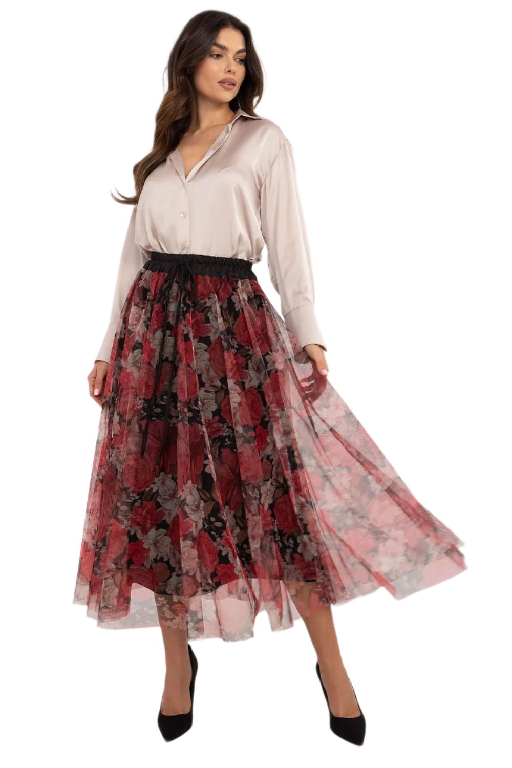 TEEK - Sheet Print Mixed Tulle Skirt SKIRT TEEK MH black One Size 