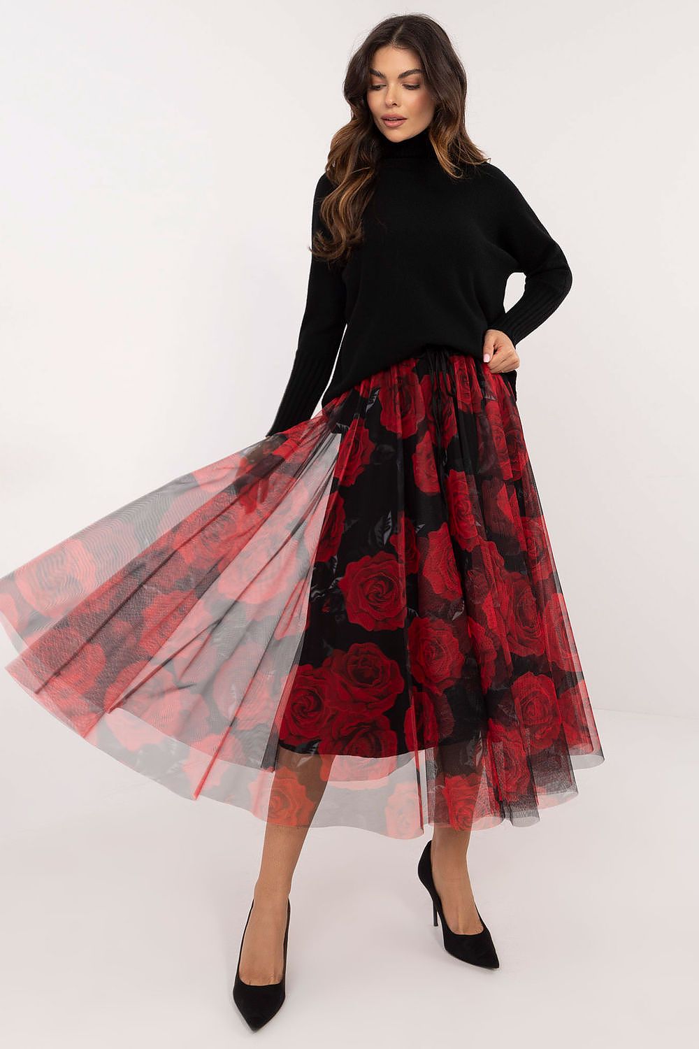 TEEK - Sheet Print Mixed Tulle Skirt SKIRT TEEK MH black 2 One Size 