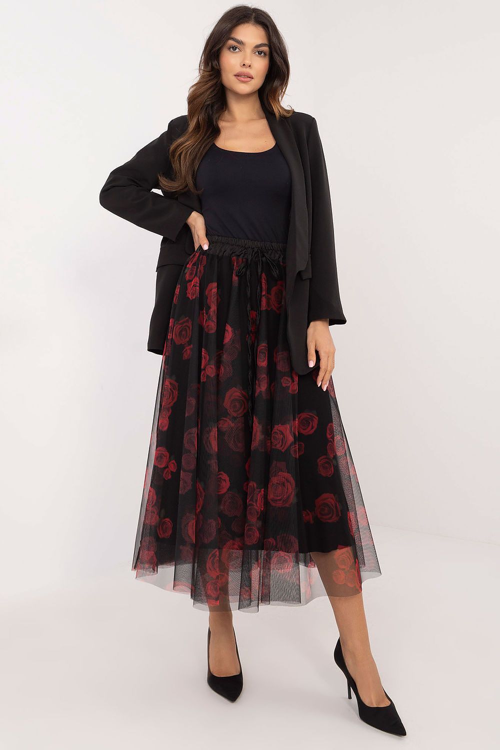 TEEK - Sheet Print Mixed Tulle Skirt SKIRT TEEK MH black 3 One Size 