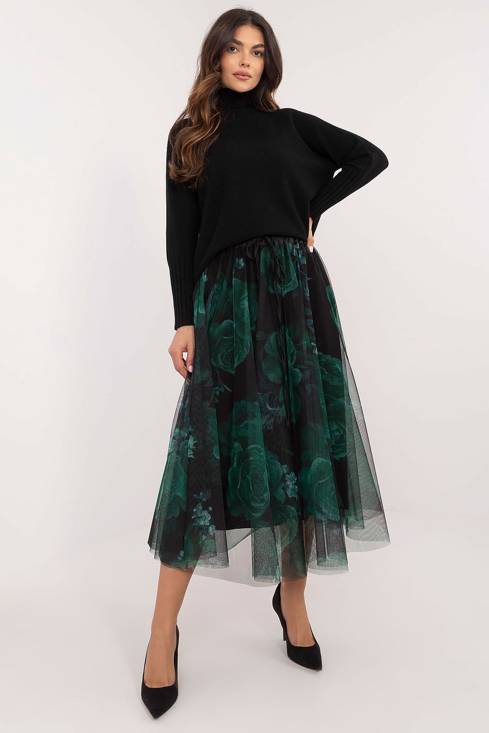 TEEK - Sheet Print Mixed Tulle Skirt SKIRT TEEK MH black 5 One Size 