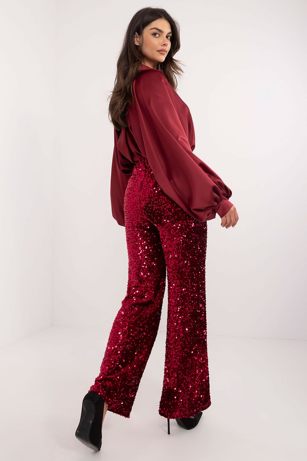 TEEK - Red Sequined Trousers PANTS TEEK MH   